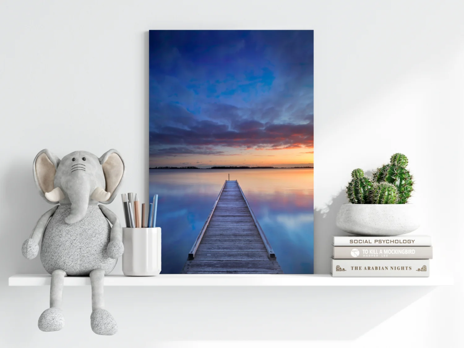 Dock View at Sunset Aluminum Print - Image 6