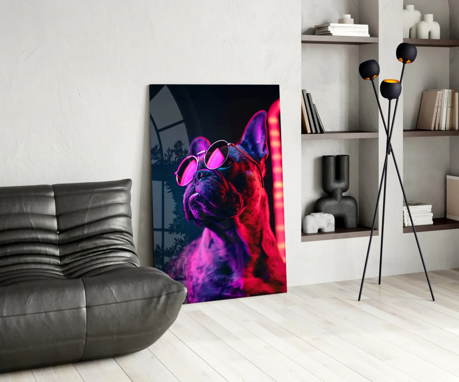 Dog with Glasses Glass Wall Art || Designer Collection - Image 6
