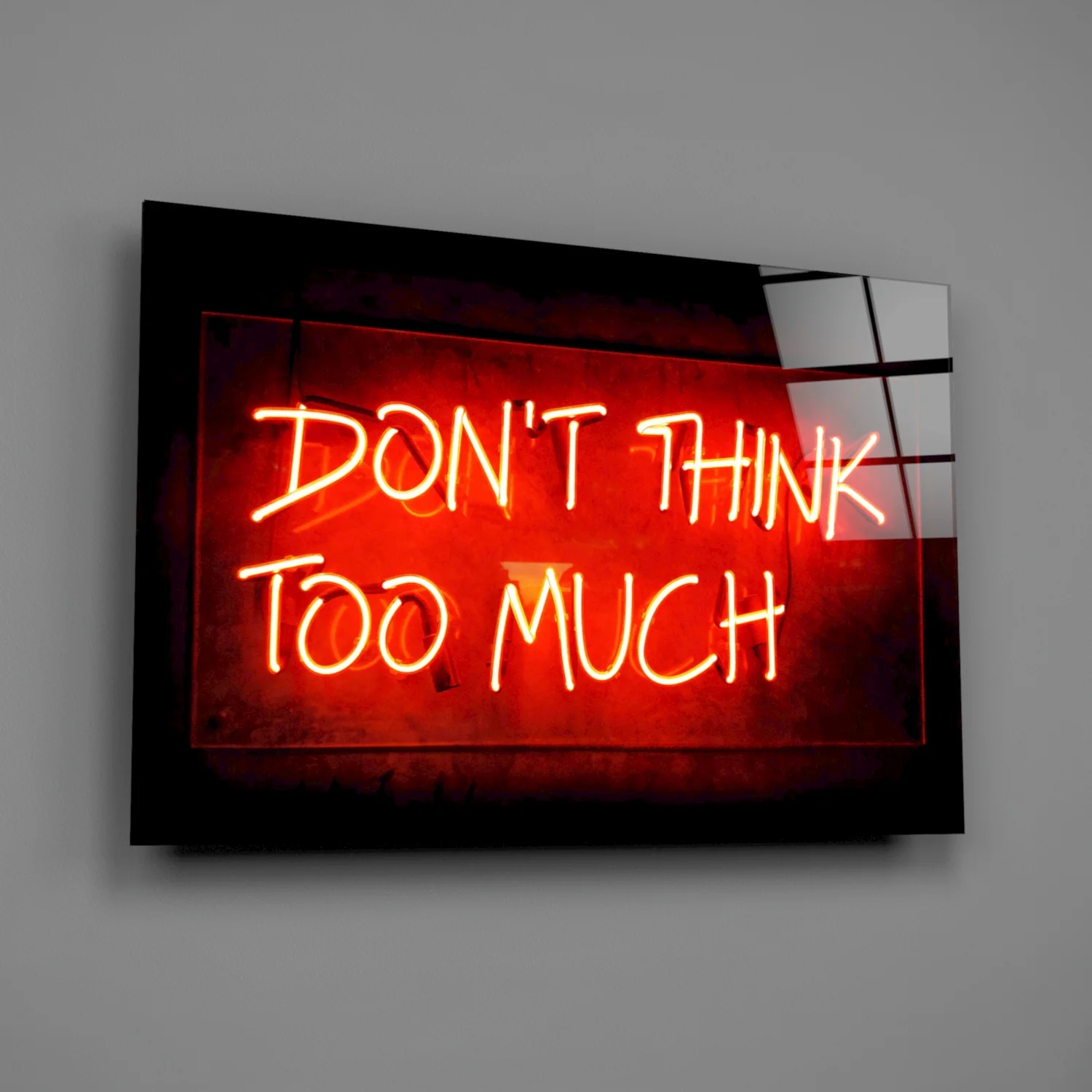 Don'T Think Too Much Glass Wall Art - Image 2