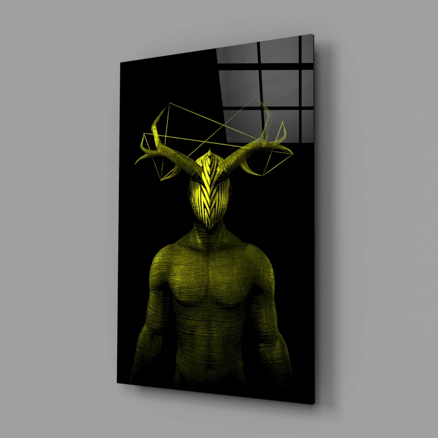 Donnie Yelow Glass Wall Art - Image 2