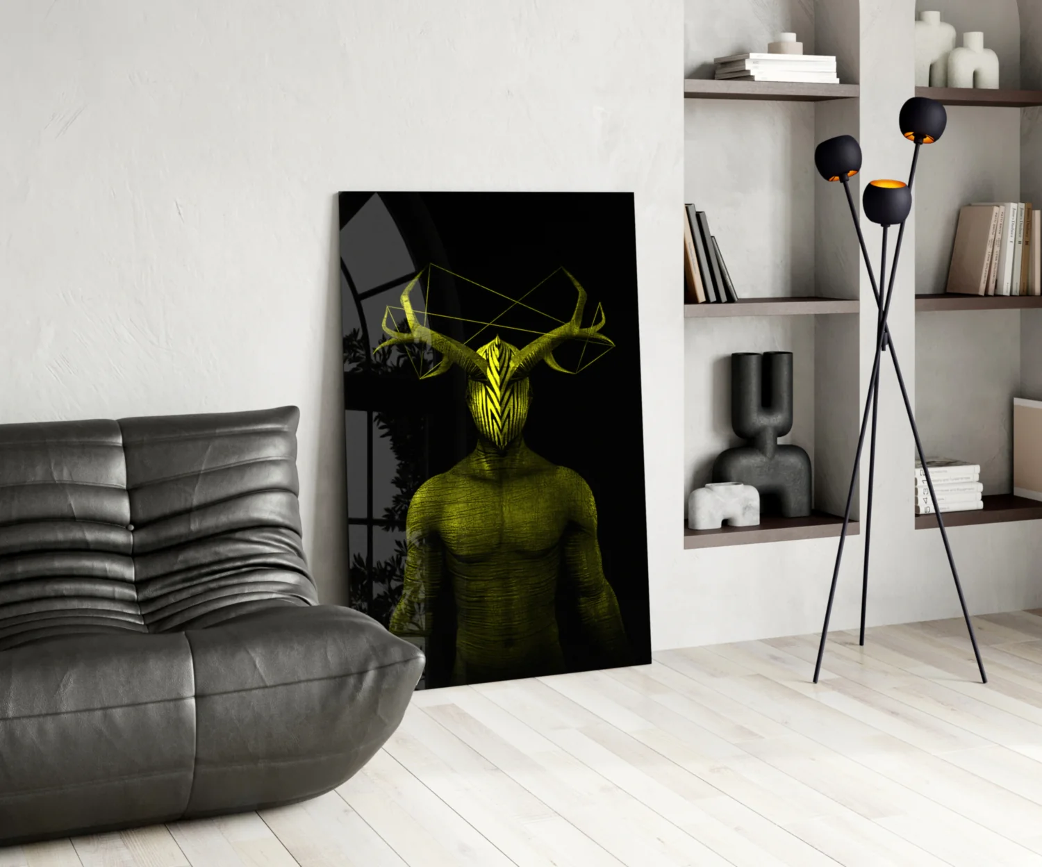 Donnie Yelow Glass Wall Art - Image 5