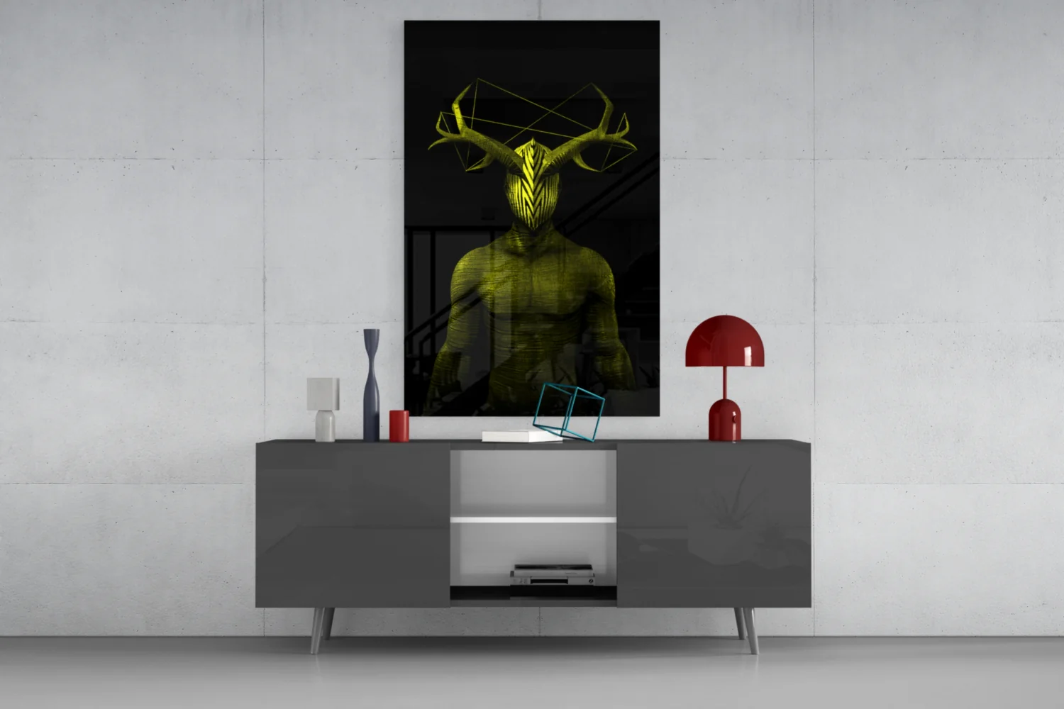 Donnie Yelow Glass Wall Art - Image 8
