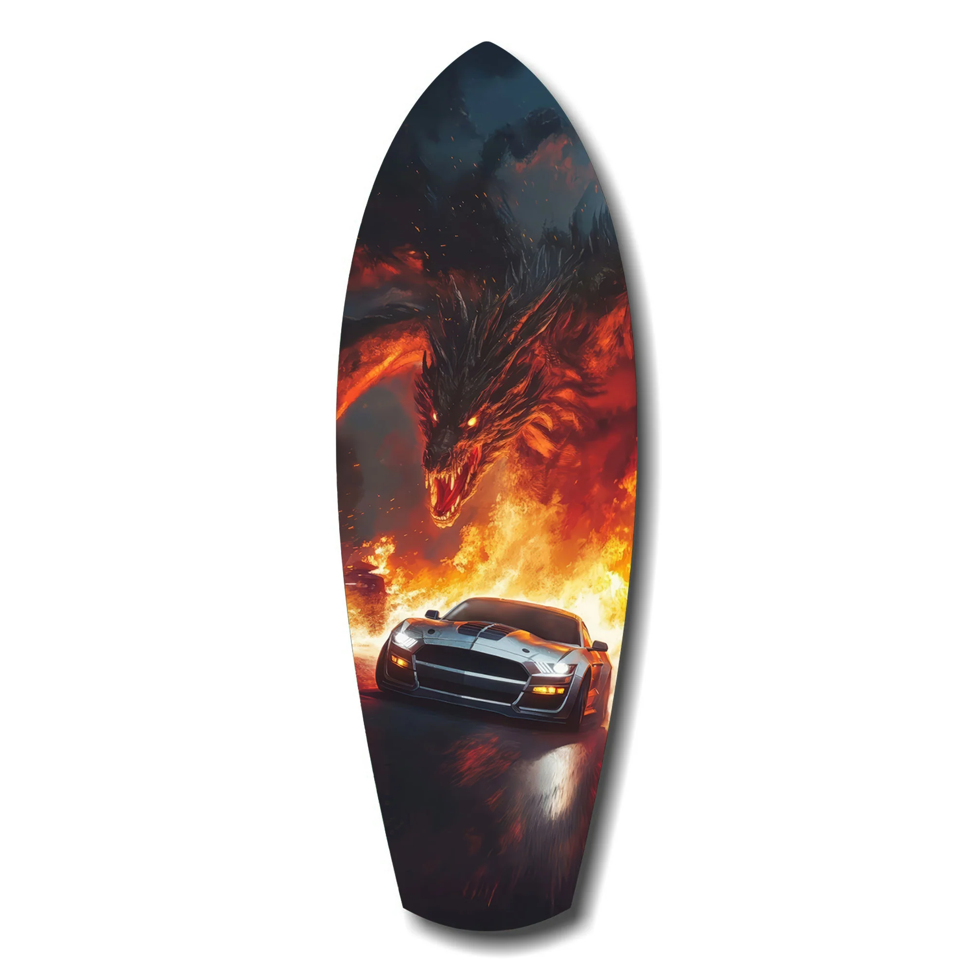 Dragon Sports Car Fire Tempered Glass Wall Art - Image 7