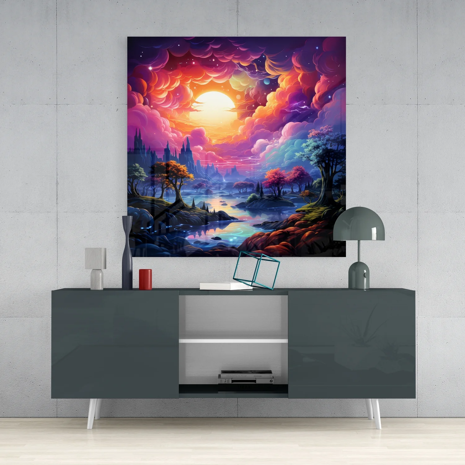 Dreamland Glass Wall Art|| Designer's Collection - Image 4