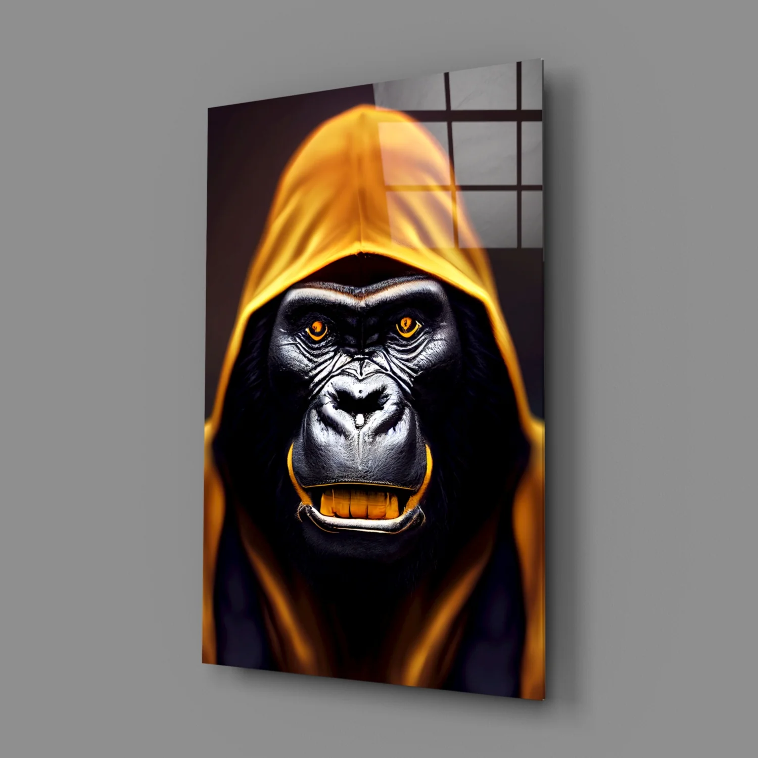 Angry Smile Glass Wall Art  || Designer Collection - Image 3