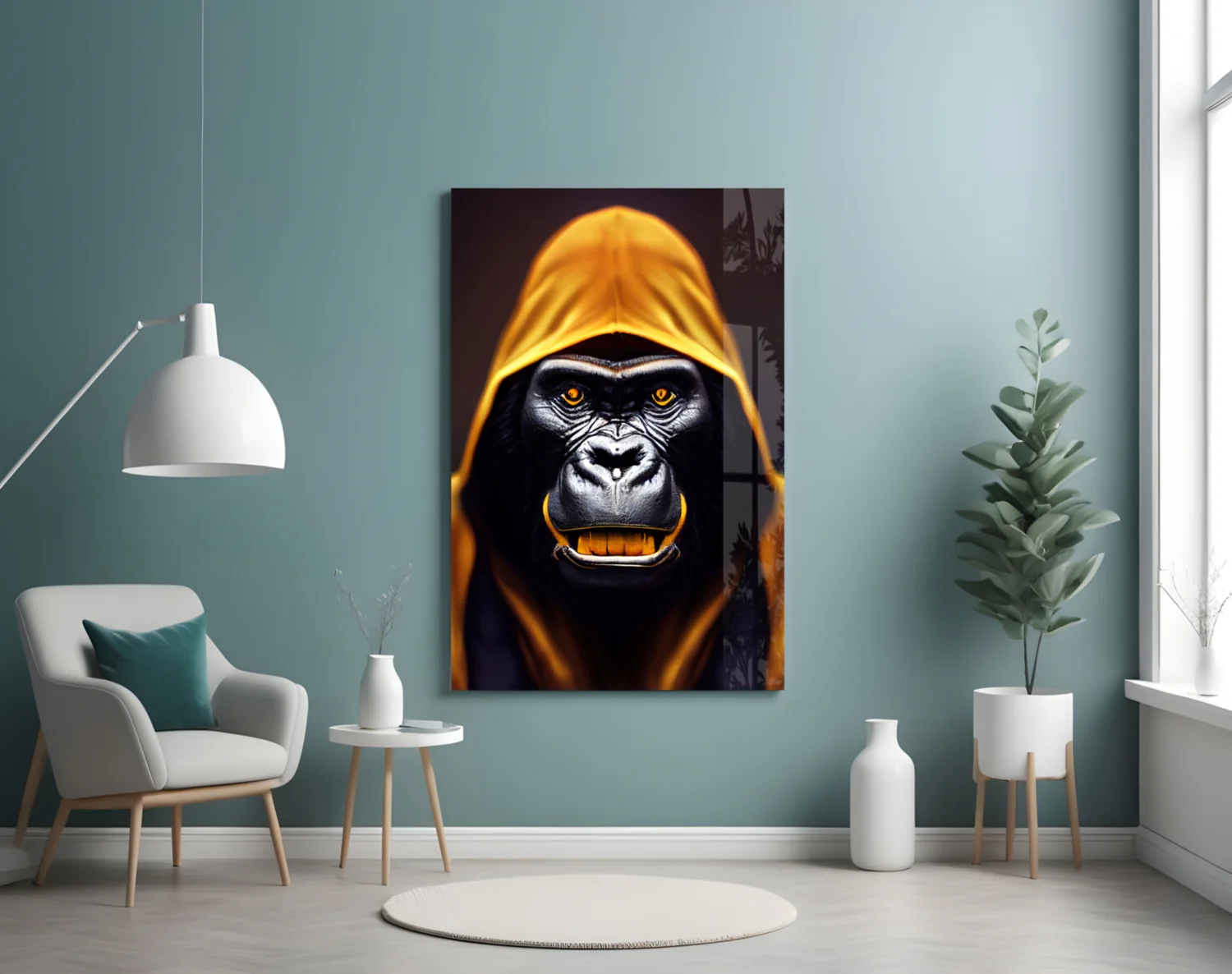 Angry Smile Glass Wall Art  || Designer Collection - Image 5