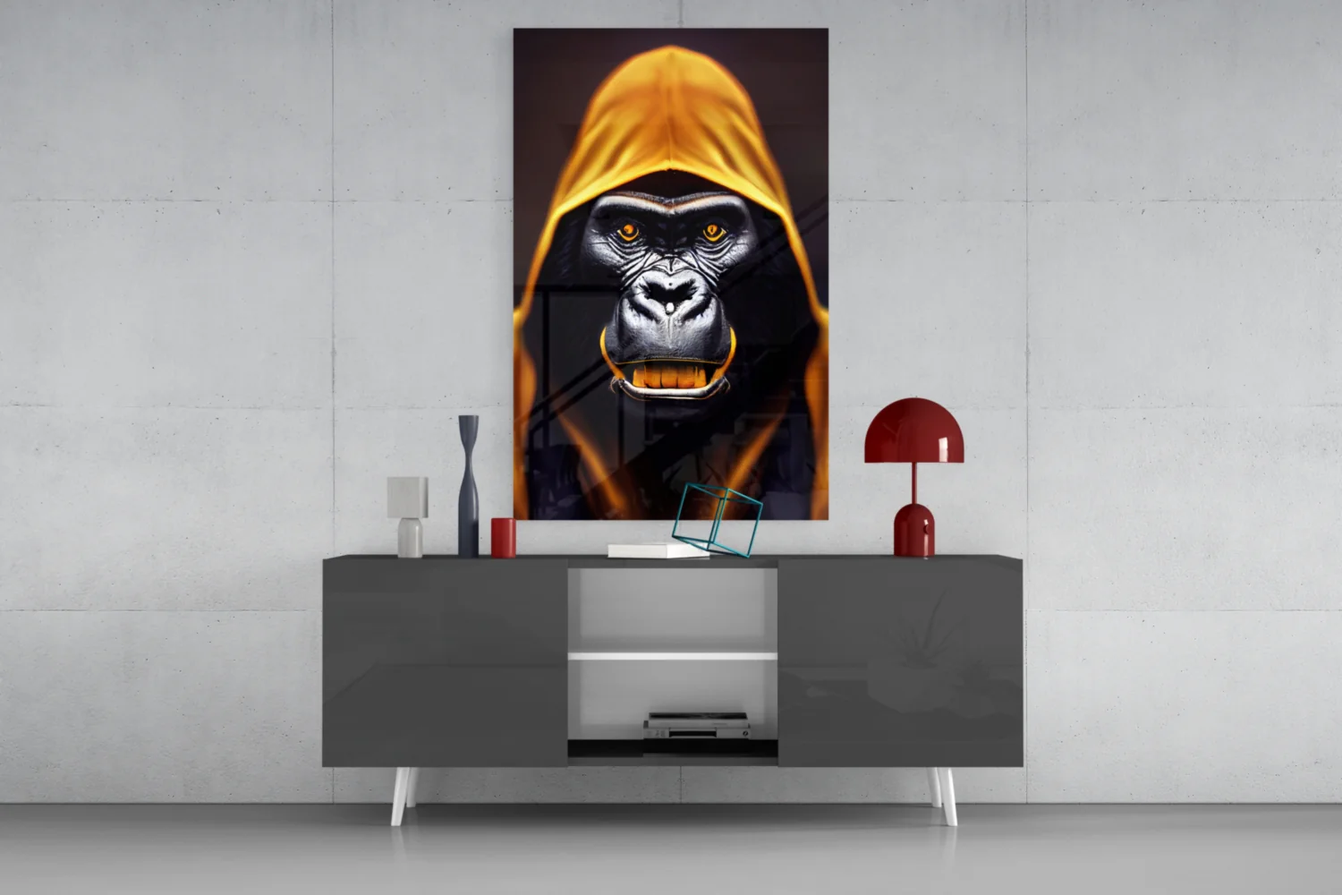 Angry Smile Glass Wall Art  || Designer Collection - Image 9