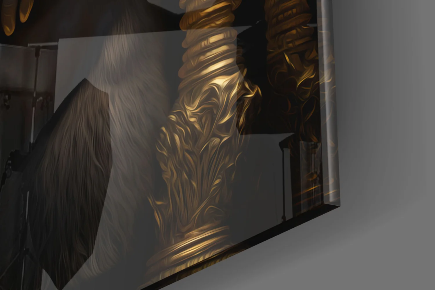 Ape King in Throne Glass Wall Art || Designer Collection - Image 8