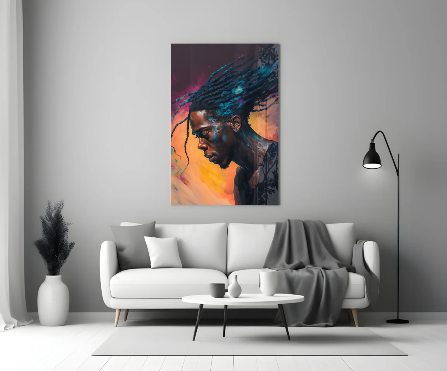 R&B Crooner Portrait Glass Wall Art  || Designer Collection - Image 4