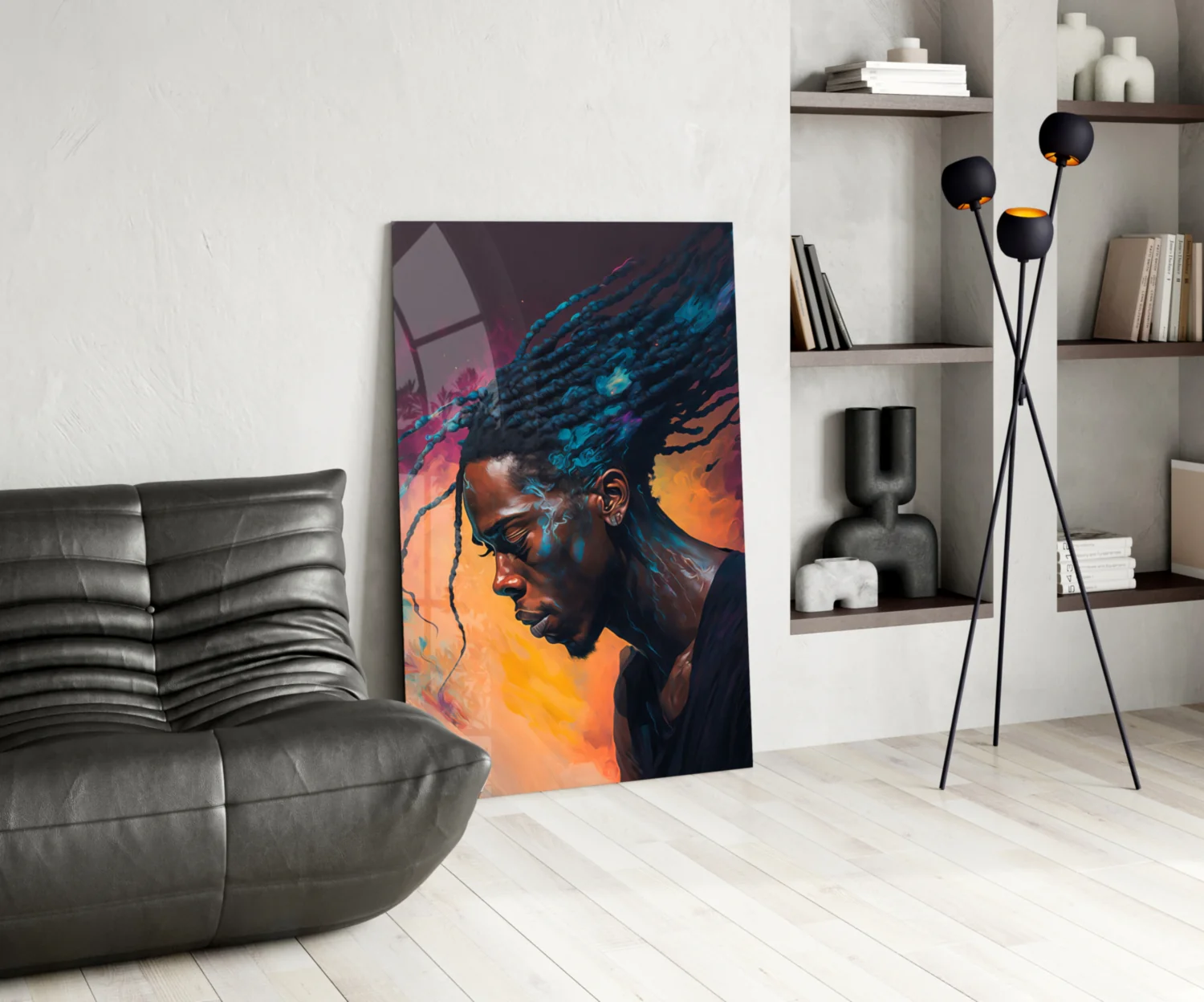 R&B Crooner Portrait Glass Wall Art  || Designer Collection - Image 6