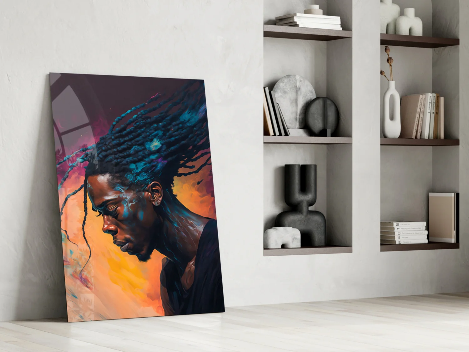 R&B Crooner Portrait Glass Wall Art  || Designer Collection - Image 7