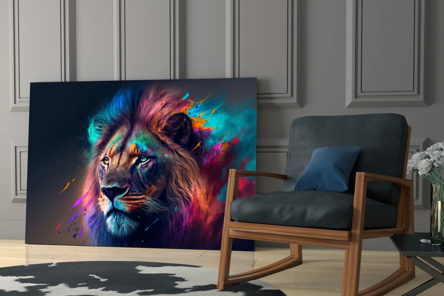 Nobility of the Lion Glass Wall Art || Designer Collection - Image 7