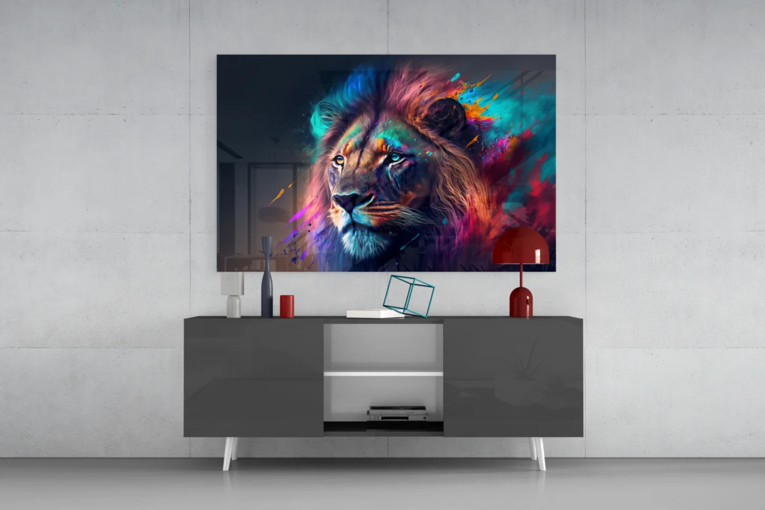 Nobility of the Lion Glass Wall Art || Designer Collection - Image 9