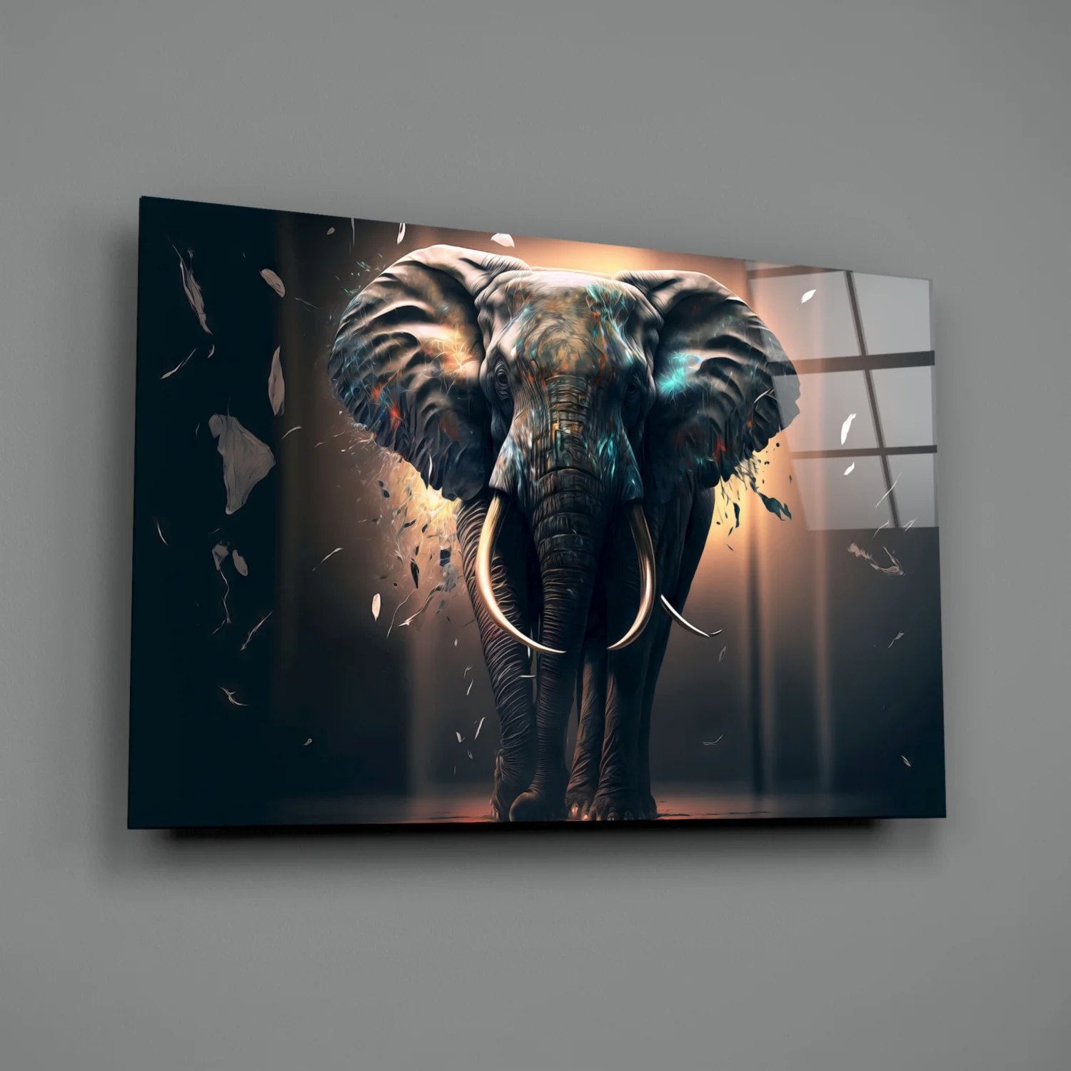 Glory of an Elephant Glass Wall Art  || Designer Collection - Image 2