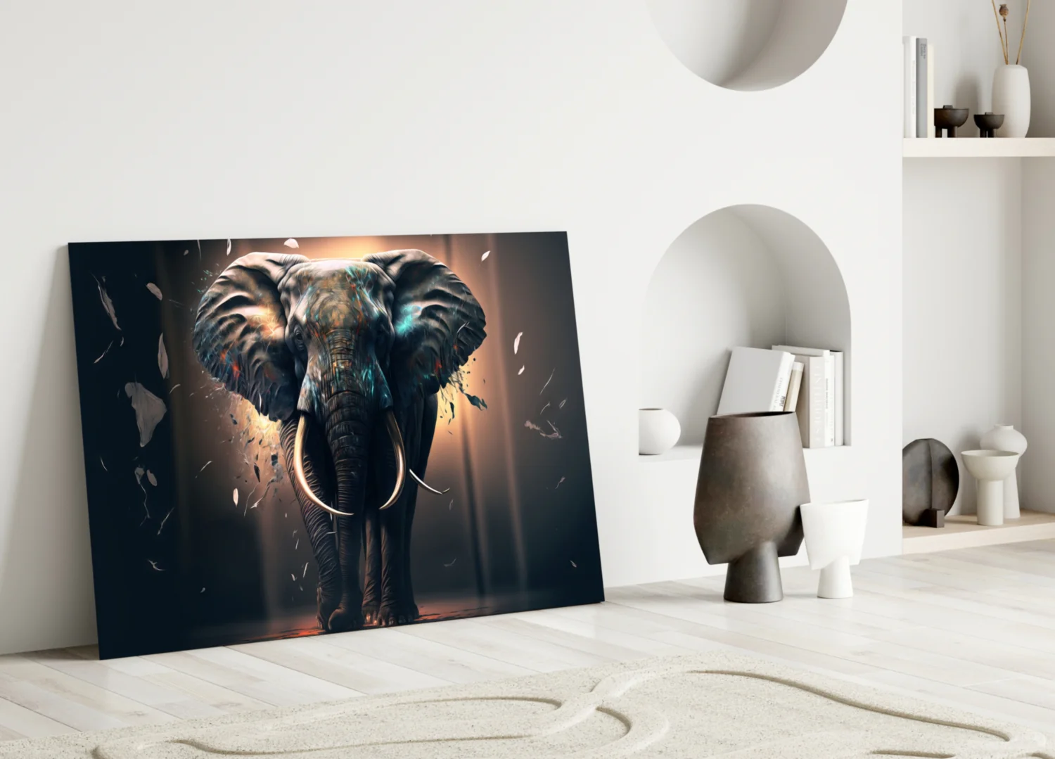 Glory of an Elephant Glass Wall Art  || Designer Collection - Image 3