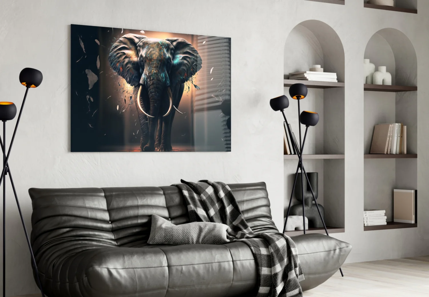 Glory of an Elephant Glass Wall Art  || Designer Collection - Image 4