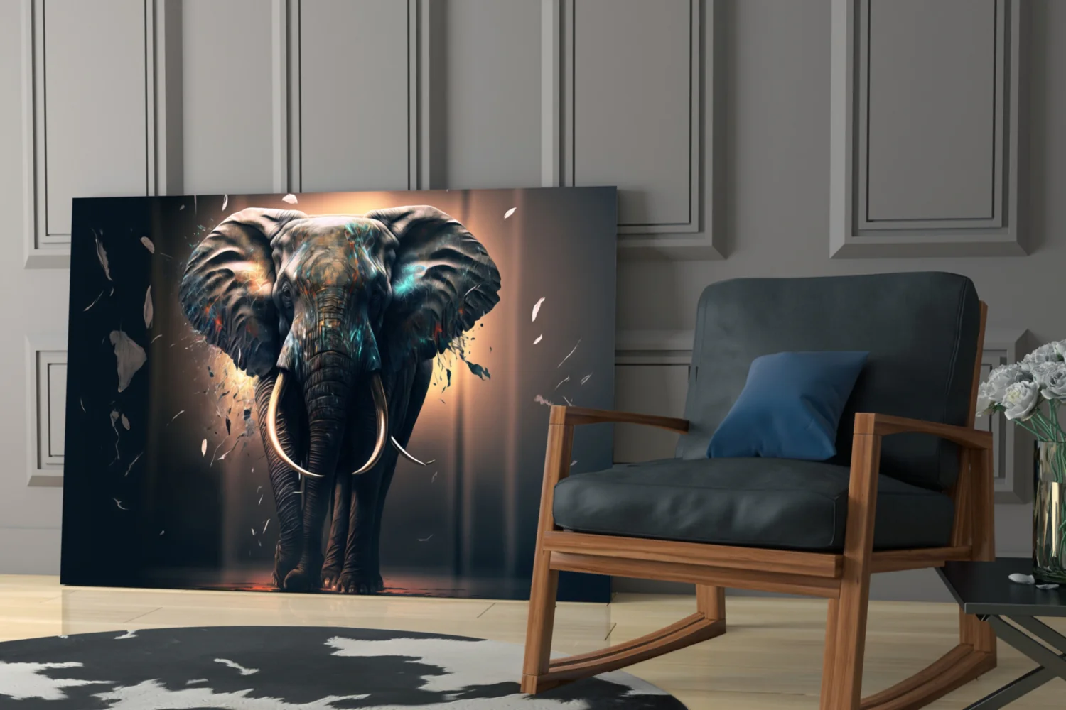 Glory of an Elephant Glass Wall Art  || Designer Collection - Image 6