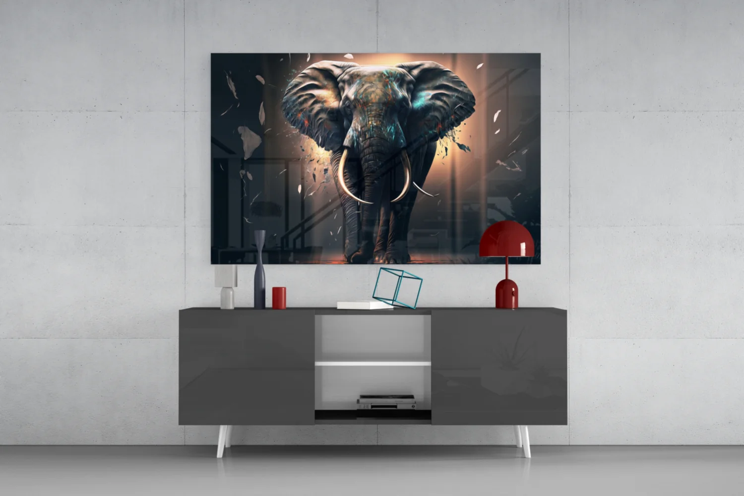 Glory of an Elephant Glass Wall Art  || Designer Collection - Image 8
