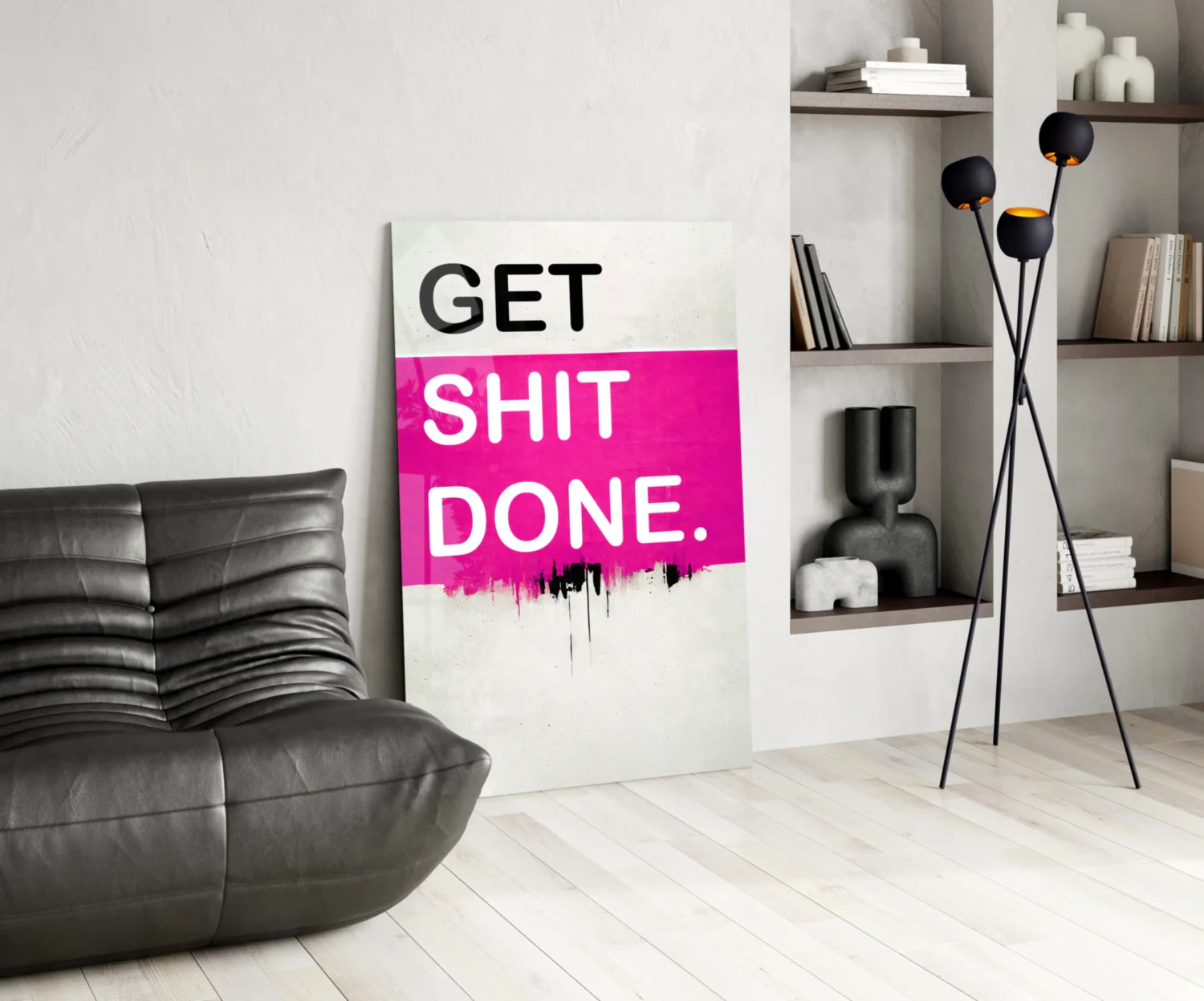 Get Shit Done Glass Wall Art || Designer Collection - Image 5
