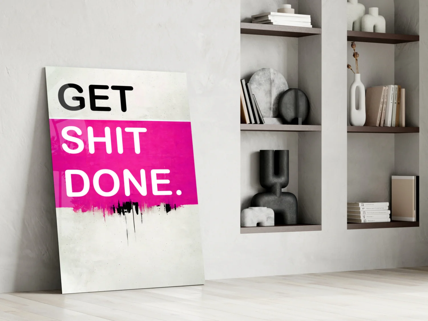 Get Shit Done Glass Wall Art || Designer Collection - Image 6