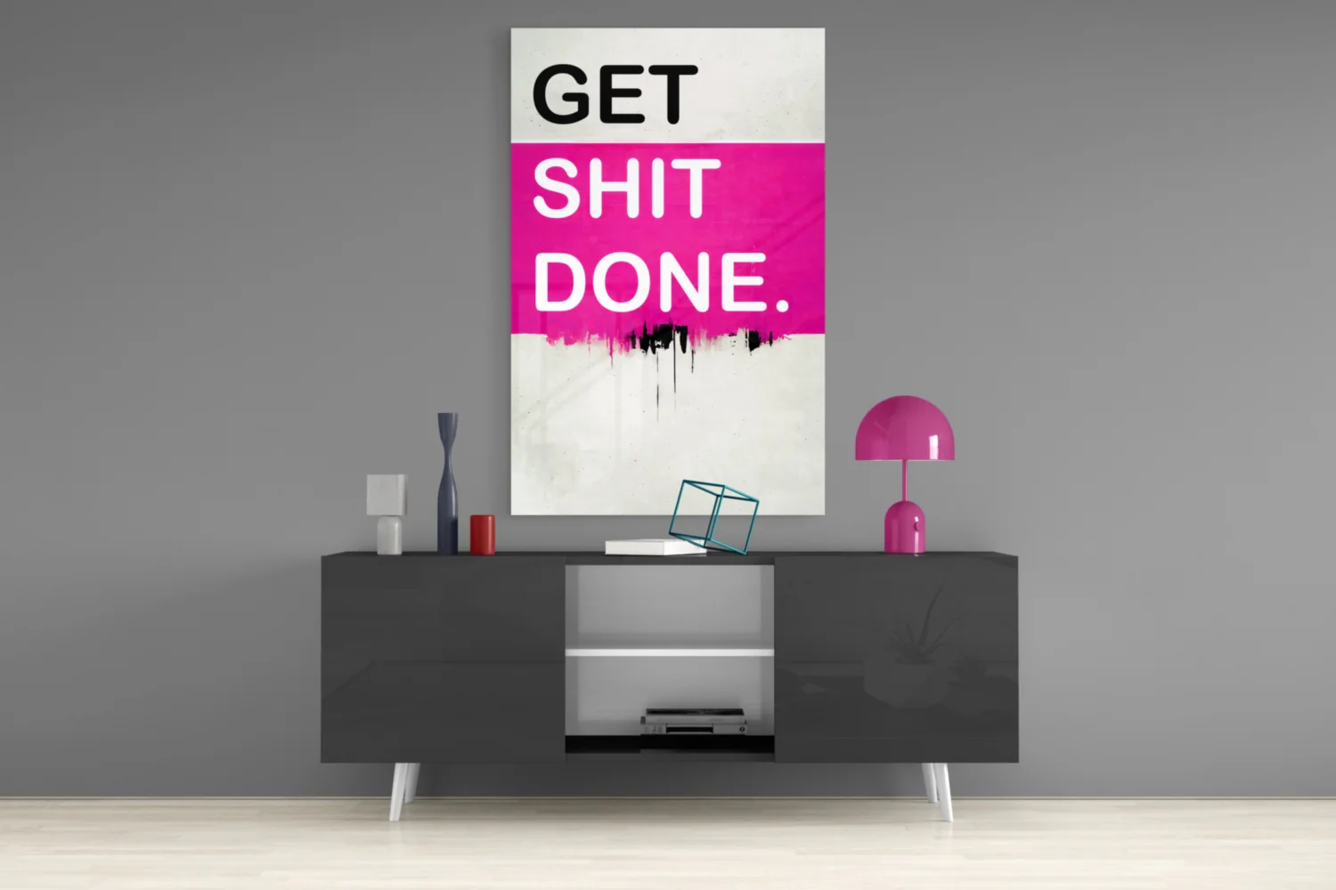 Get Shit Done Glass Wall Art || Designer Collection - Image 8