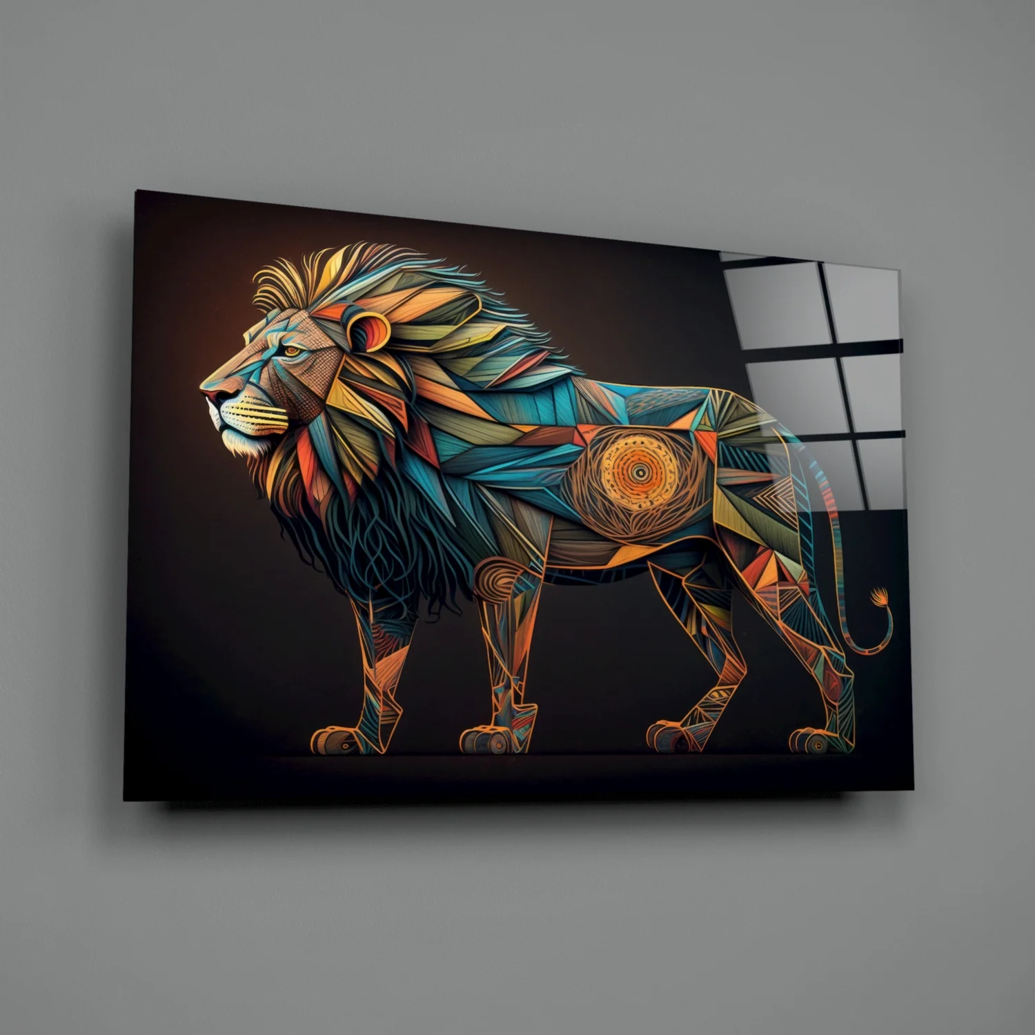Lion Glass Wall Art || Designer Collection - Image 2