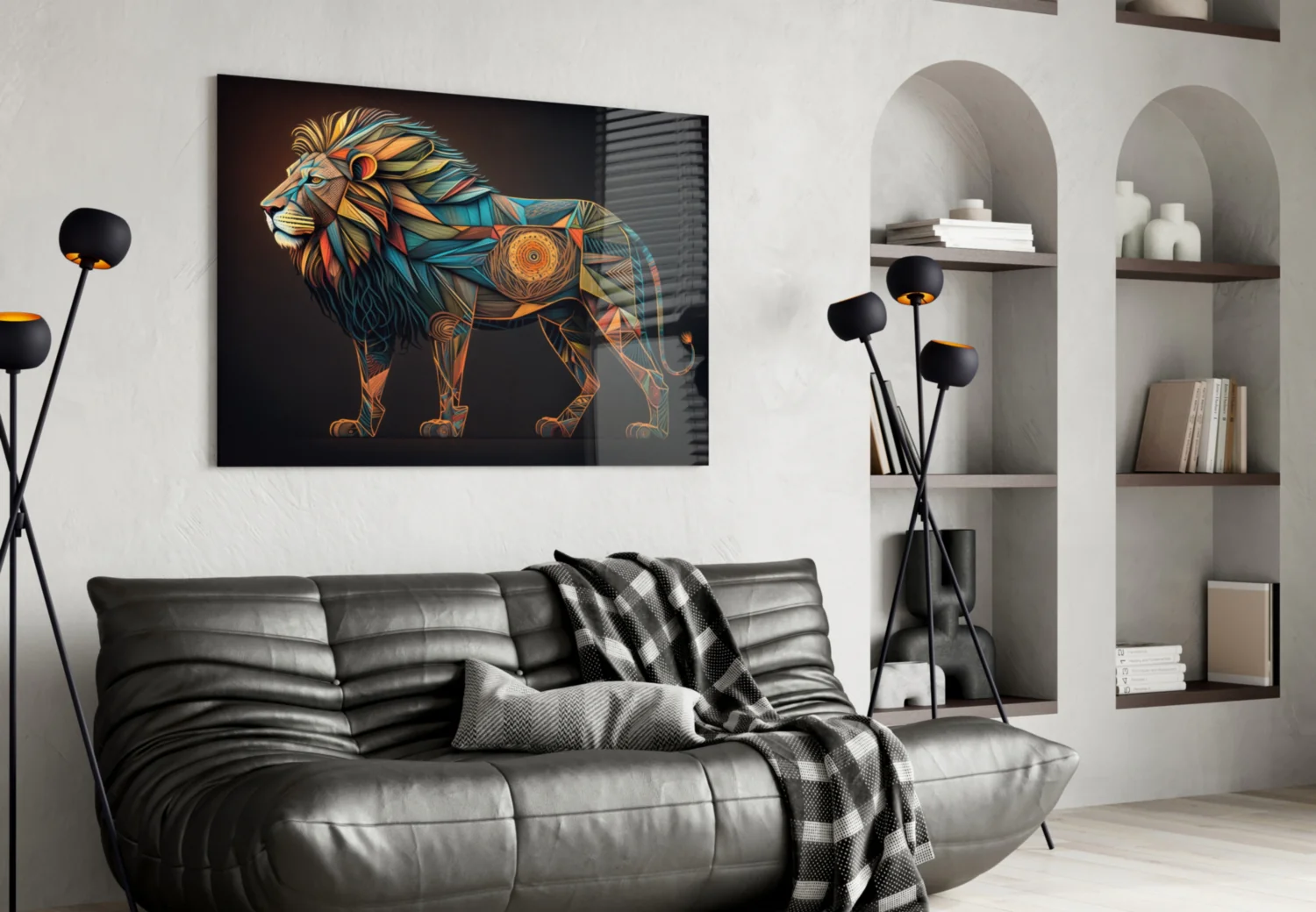 Lion Glass Wall Art || Designer Collection - Image 4