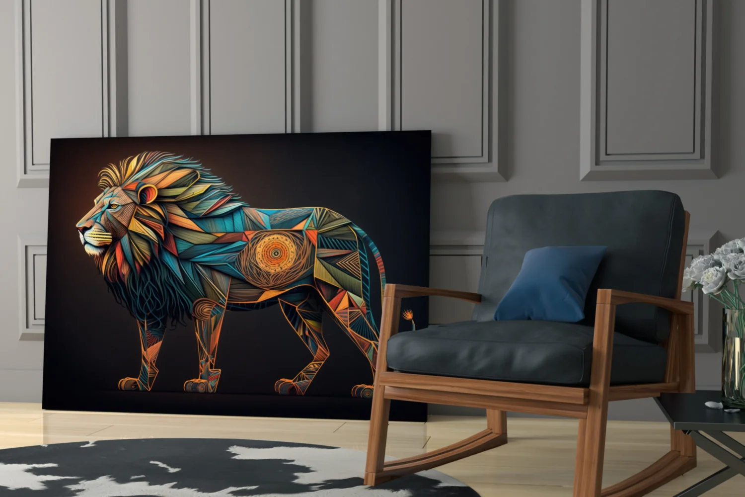 Lion Glass Wall Art || Designer Collection - Image 6