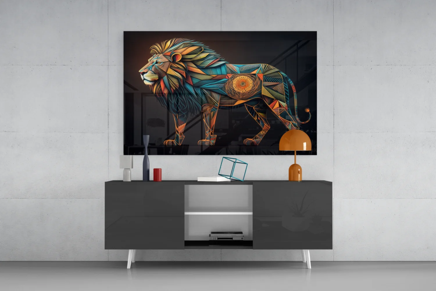 Lion Glass Wall Art || Designer Collection - Image 8