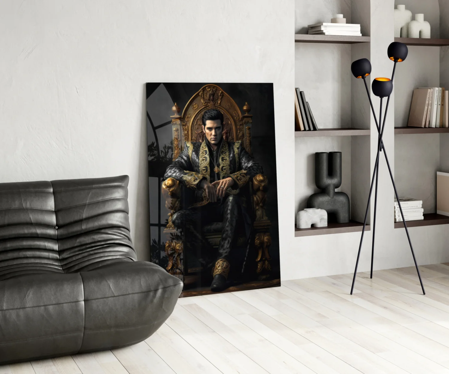 Rock Star on the Throne Glass Wall Art || Designer's Collection - Image 5