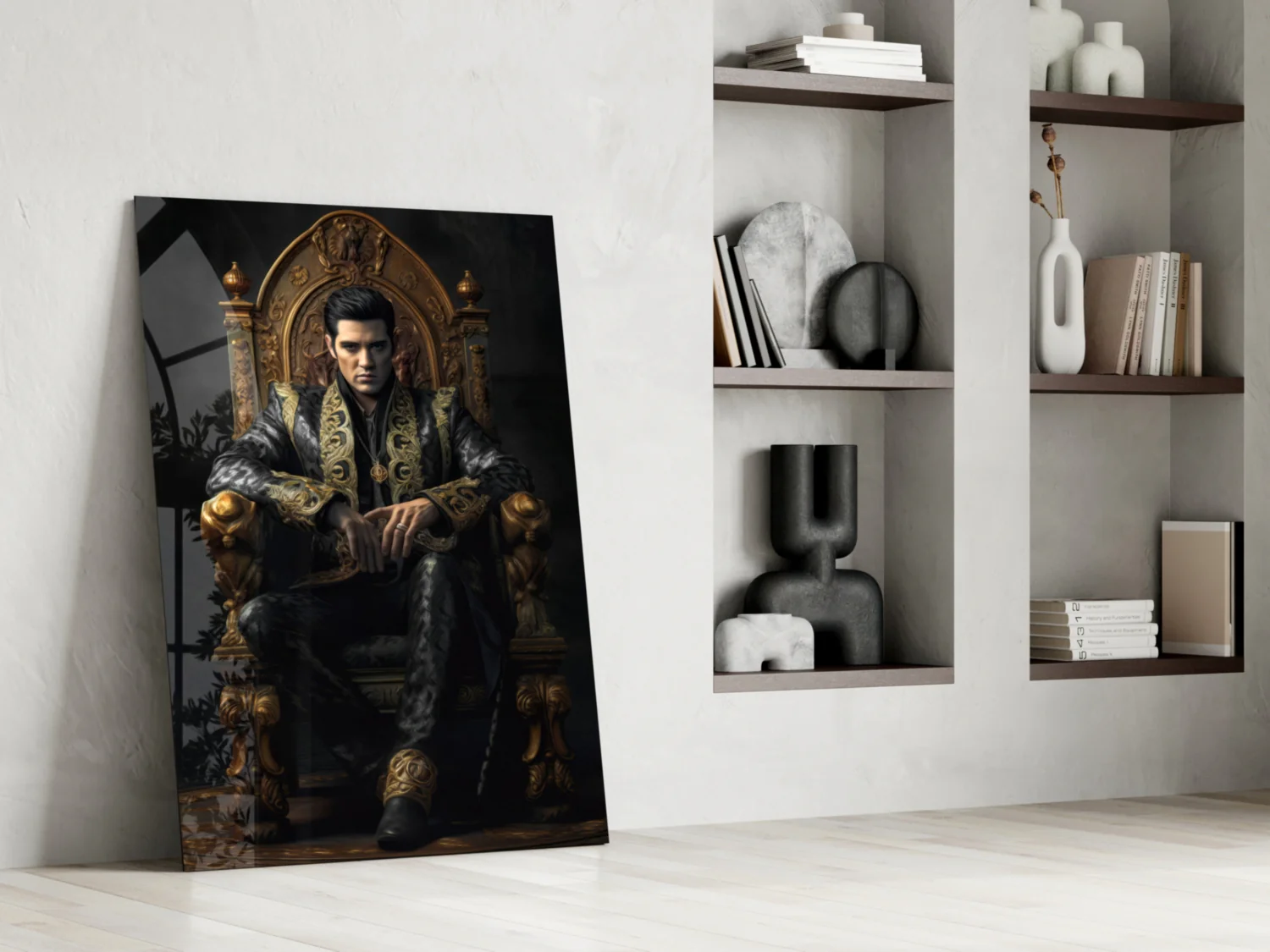 Rock Star on the Throne Glass Wall Art || Designer's Collection - Image 6