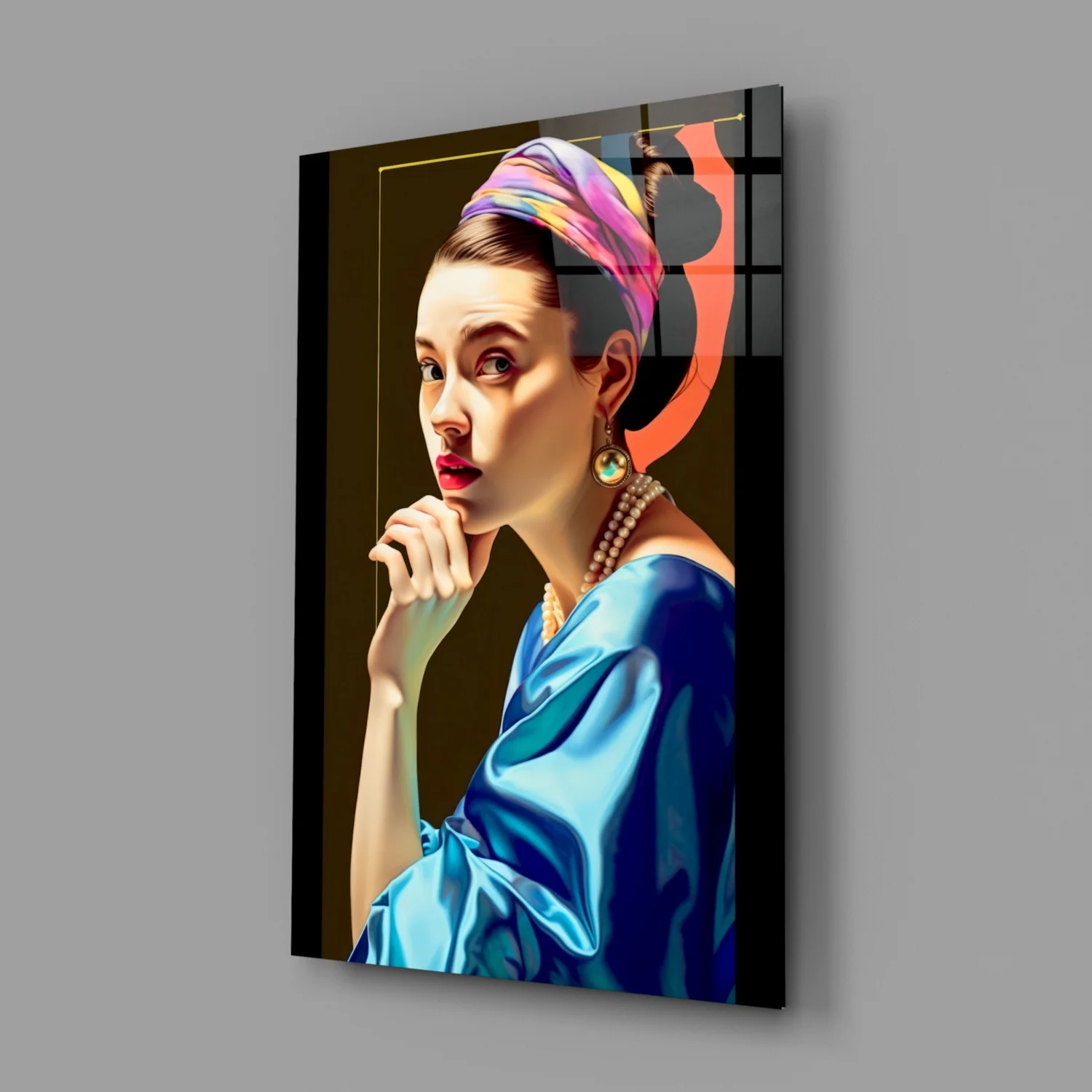 Girl With A Pearl Earring Glass Wall Art || Designer Collection - Image 2