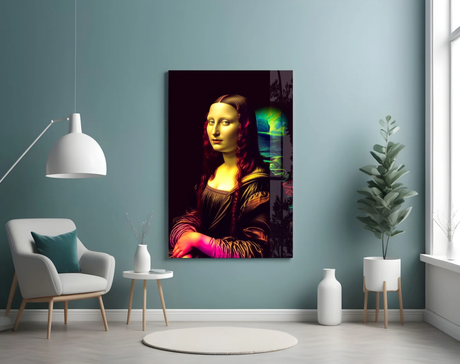 Mona Lisa V2 Glass Wall Art || Designer Collection - Image 4