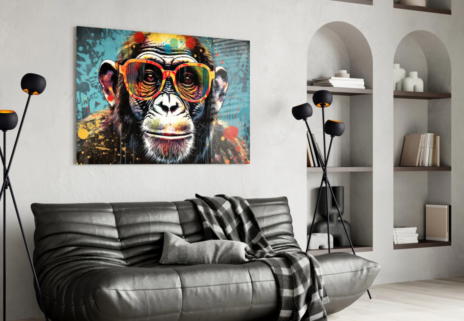 Cool Monkey Glass Wall Art || Designer Collection - Image 4