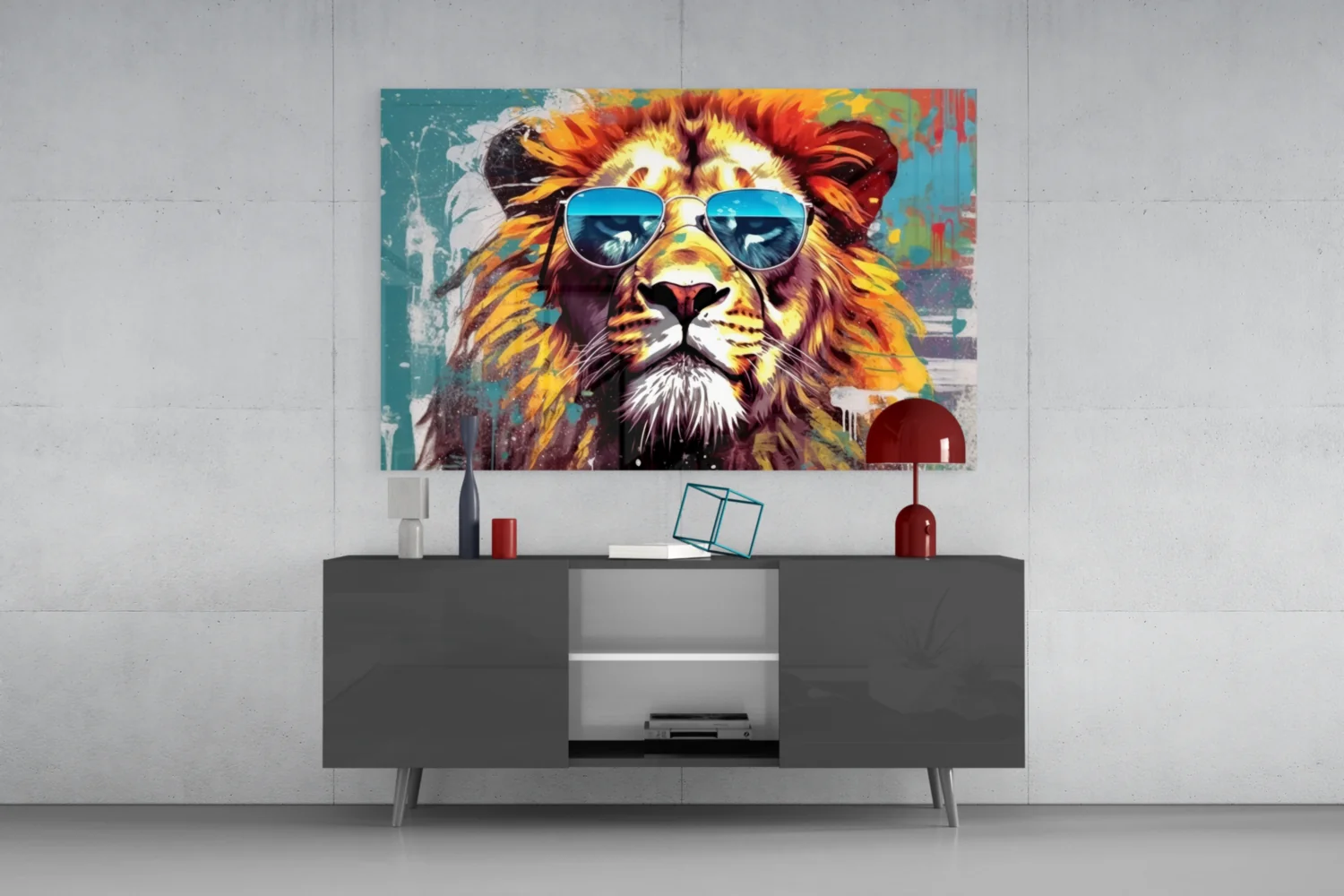 Cool Lion Glass Wall Art || Designer Collection - Image 8
