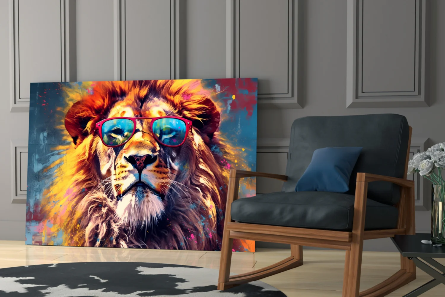 Cool Lion Glass Wall Art || Designer Collection - Image 6
