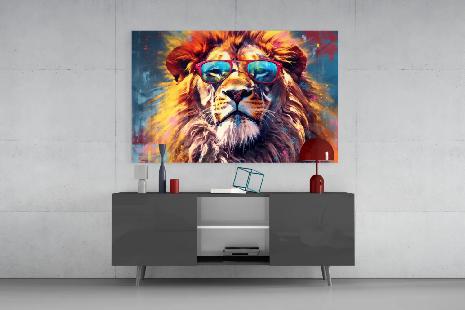 Cool Lion Glass Wall Art || Designer Collection - Image 8