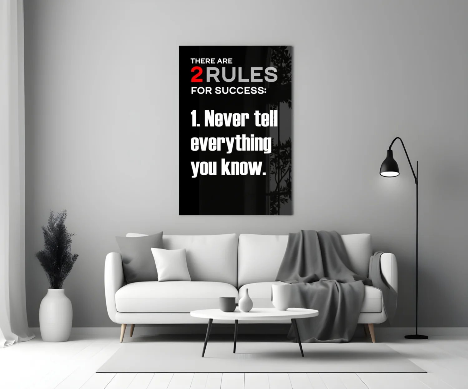 Rules of Success Glass Wall Art || Designer Collection - Image 3
