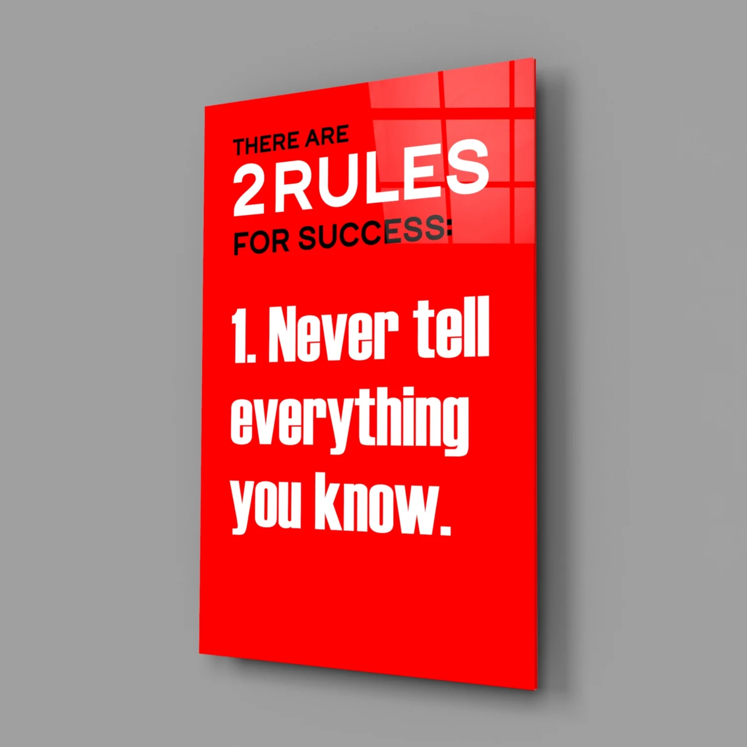 Rules of Success Glass Wall Art || Designer Collection - Image 2