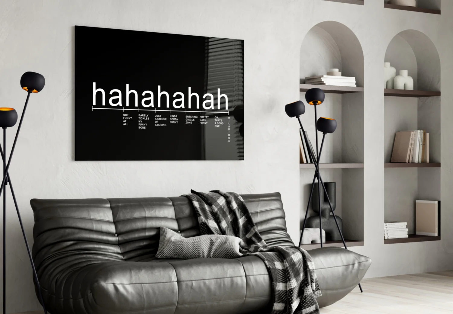 Laughter Analysis Glass Wall Art || Designer Collection - Image 4