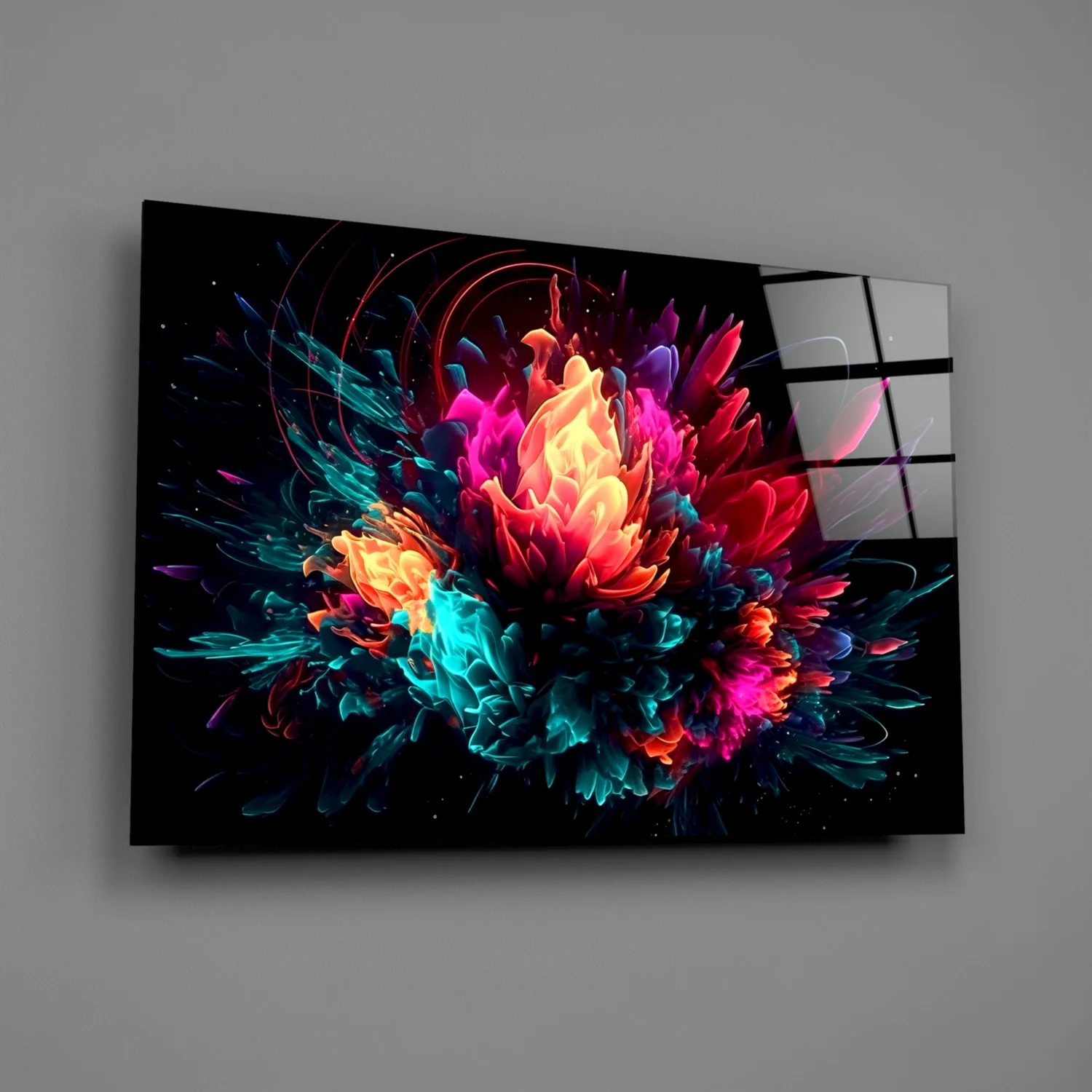 Color Explosion Glass Wall Art || Designer Collection - Image 2
