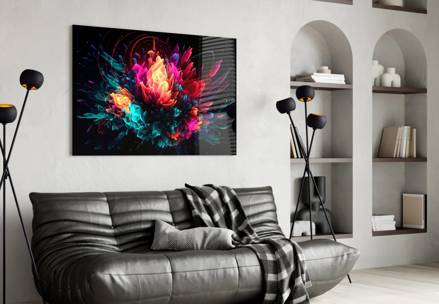Color Explosion Glass Wall Art || Designer Collection - Image 4