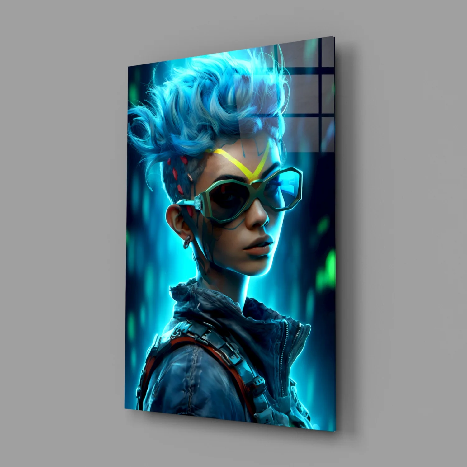 Cyberpunk Glass Wall Art || Designer Collection - Image 2