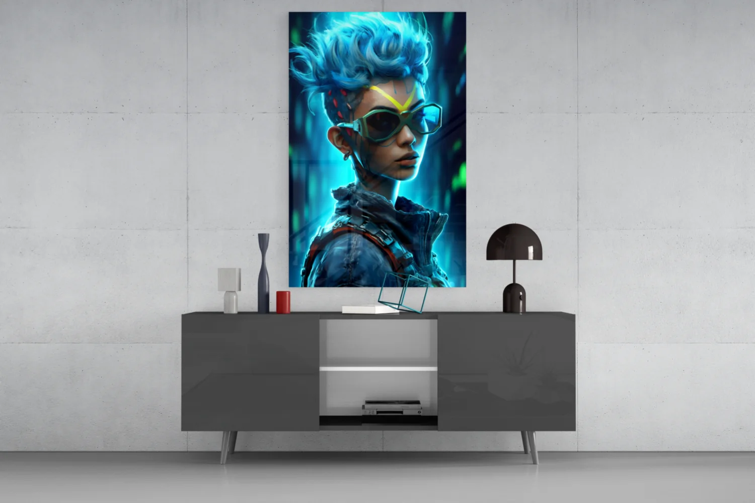 Cyberpunk Glass Wall Art || Designer Collection - Image 8