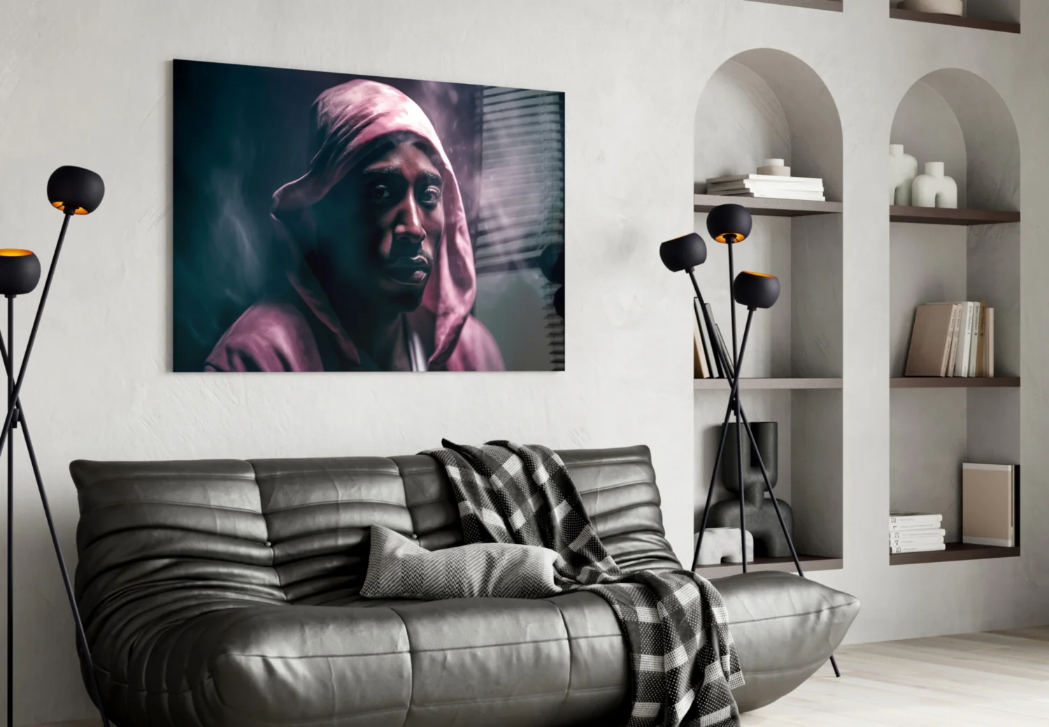 Golden Era Rapper Glass Wall Art || Designer Collection - Image 5