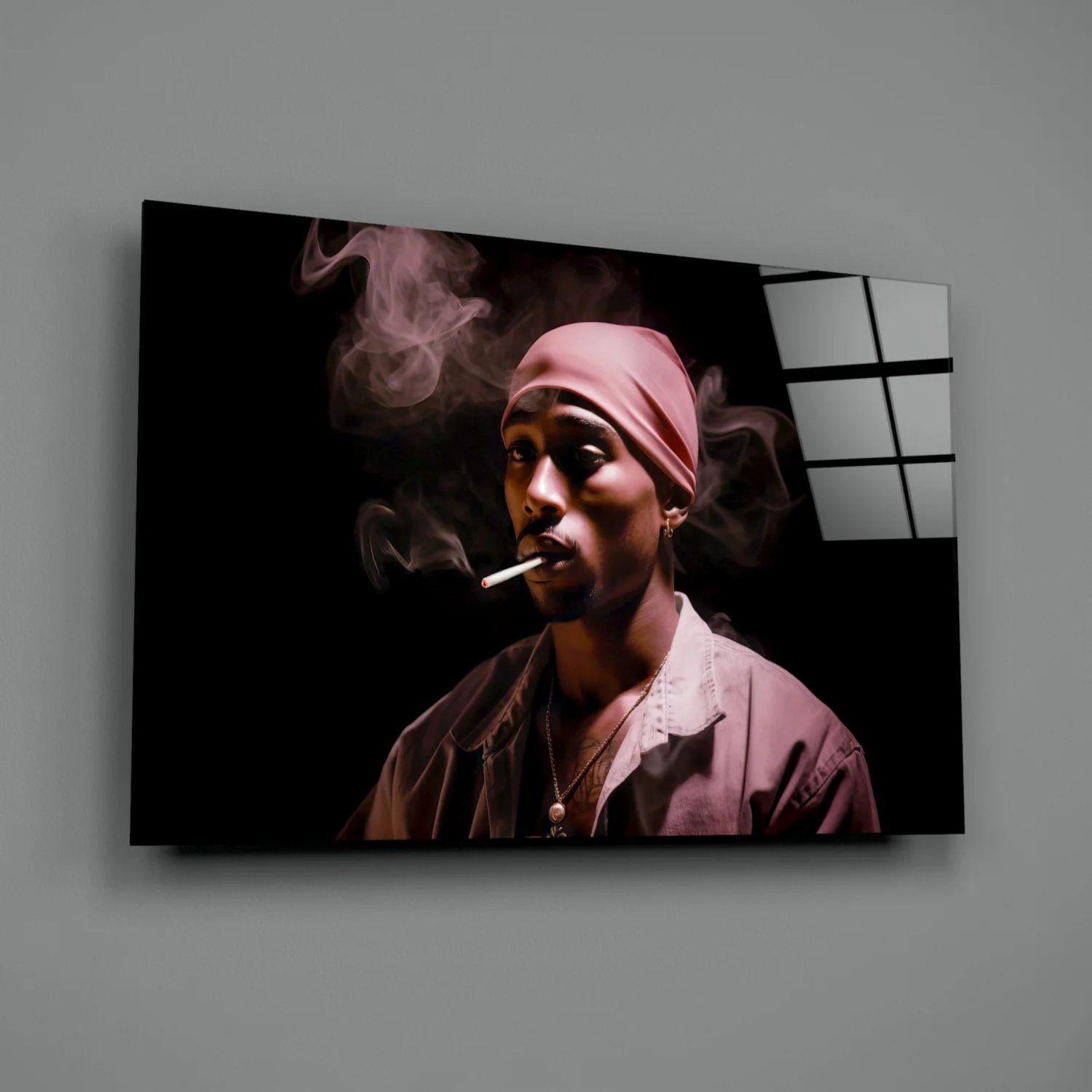 Golden Era Rapper Glass Wall Art || Designer Collection - Image 3