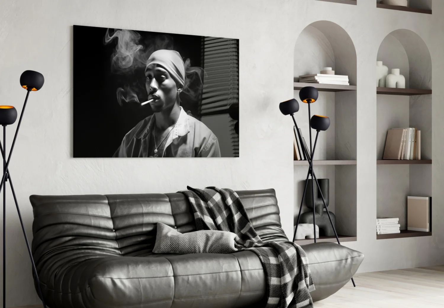 Golden Era Rapper Glass Wall Art || Designer Collection - Image 5