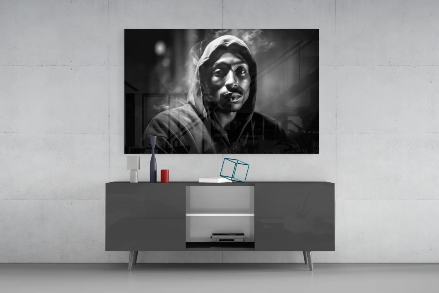 Golden Era Rapper Glass Wall Art || Designer Collection - Image 9