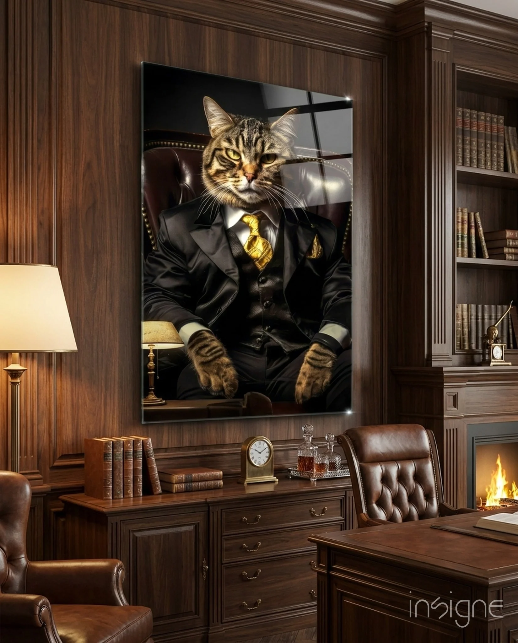The Boss Glass Wall Art|| Designer's Collection