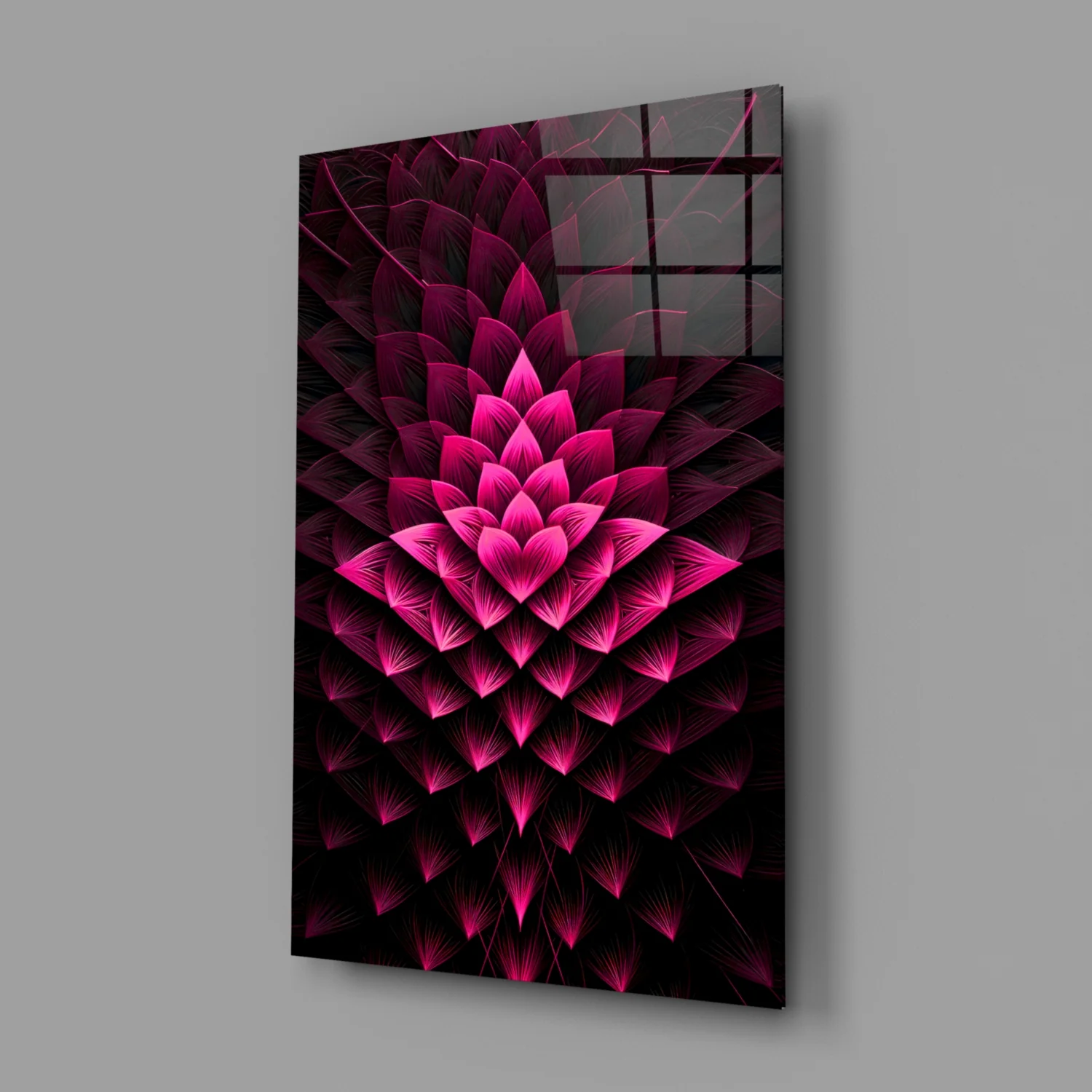 Flower of Luck Glass Wall Art|| Designer's Collection - Image 3